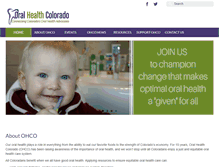 Tablet Screenshot of oralhealthcolorado.org